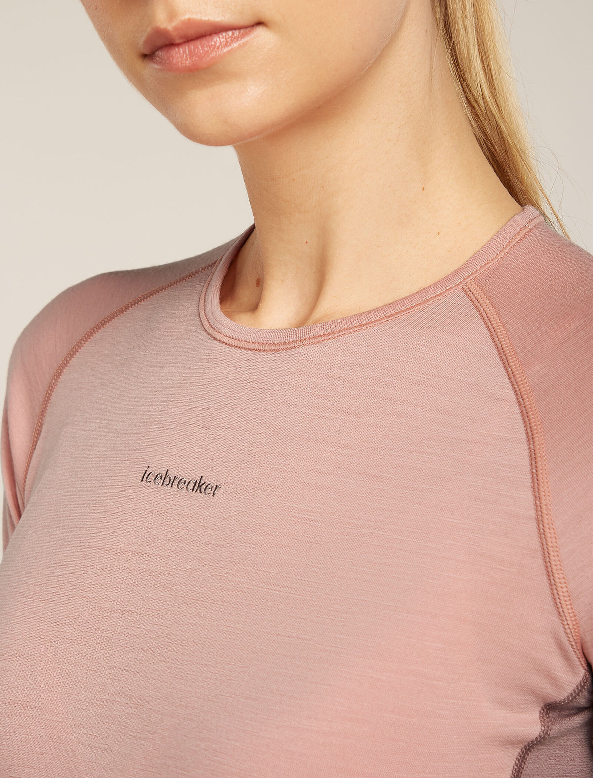 Women's Merino 200 ZoneKnit™ Long Sleeve Crewe Thermal Top Summit/Blush - 7