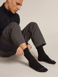 Chaussettes Hike+ Liner Crew en mérinos Men's Black - 2
