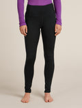 Women's Merino 200 Oasis High Rise Thermal Leggings Black - 1