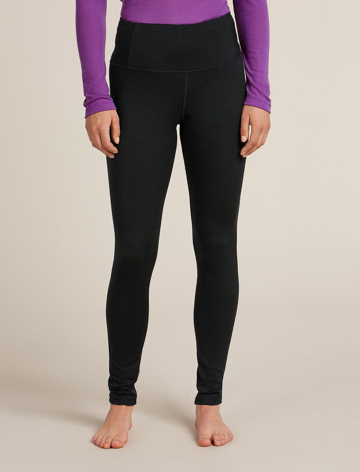 Women's Merino 200 Oasis High Rise Thermal Leggings Black - 1