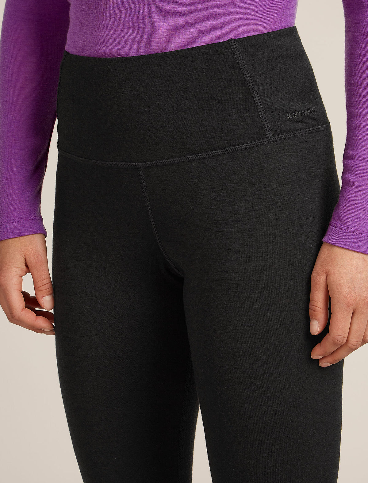 Women's Merino 200 Oasis High Rise Thermal Leggings Black - 5