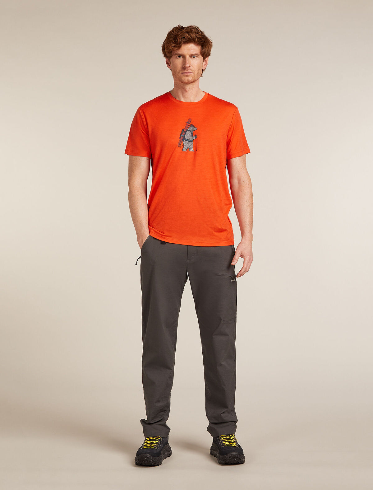Men's Merino 150 Tech Lite Short Sleeve T-Shirt Bear Tour Fervid - 3