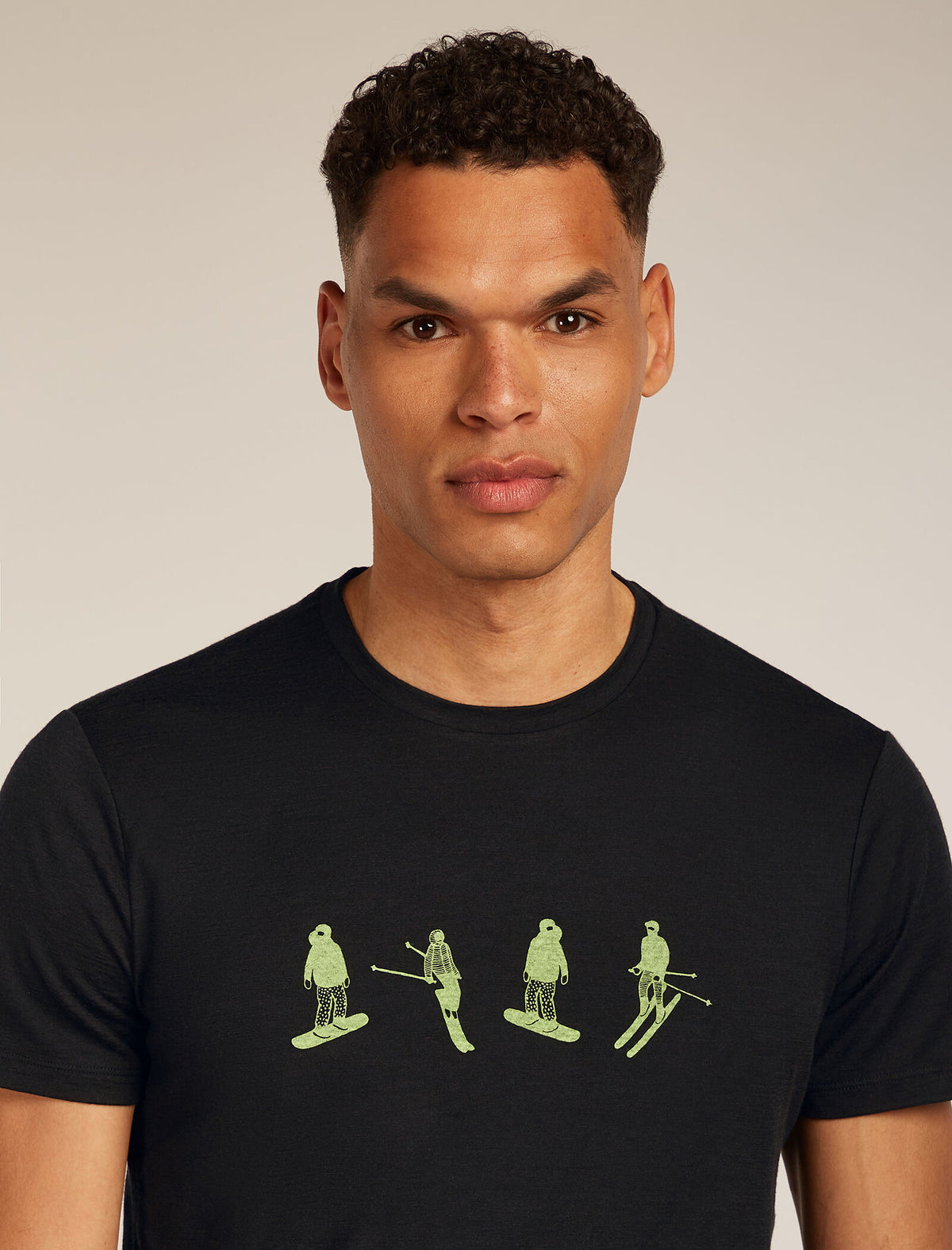 Men's Merino 150 Tech Lite Short Sleeve T-Shirt Snow Day Black - 4