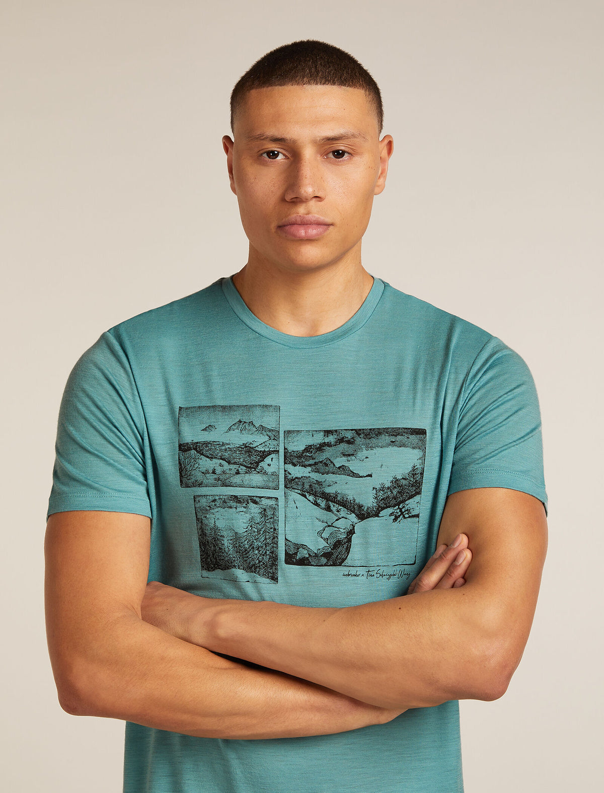 Men's Merino 150 Tech Lite Short Sleeve T-Shirt The Climb Hydro - 5