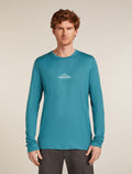 Men's Merino 150 Tech Lite Long Sleeve T-Shirt Road To Cook Topaz - 1