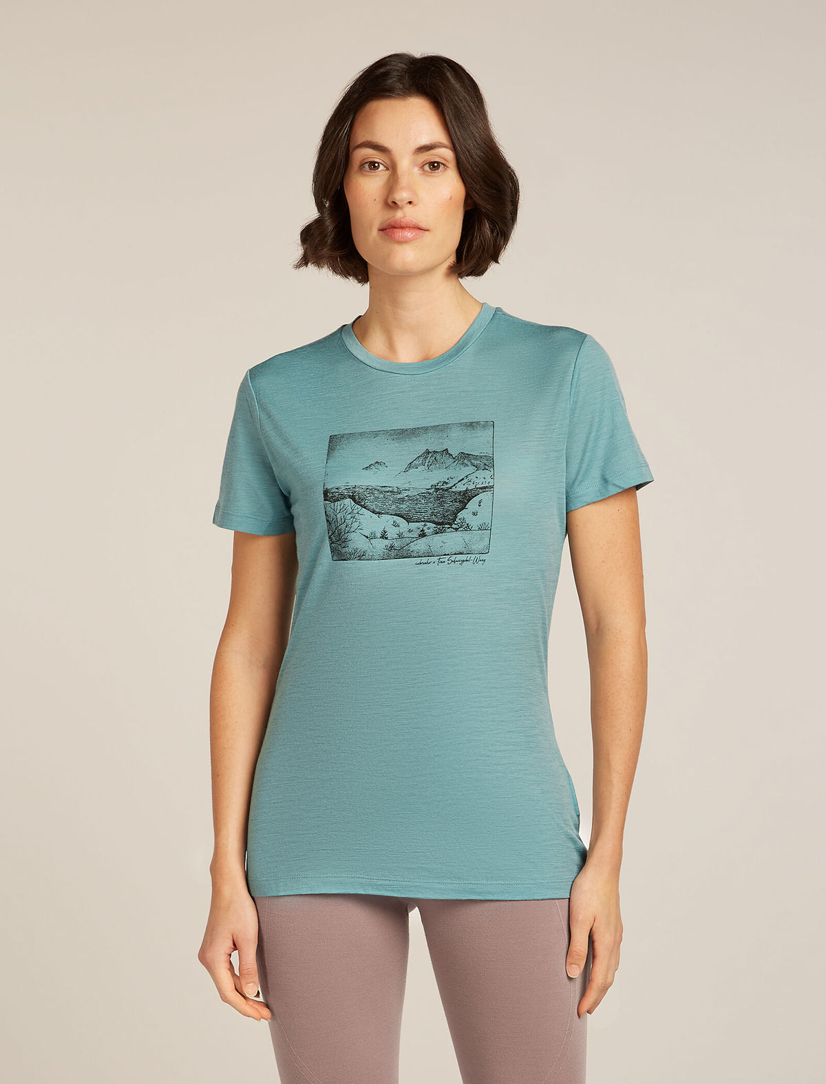Women's Merino 150 Tech Lite Short Sleeve T-Shirt Terrain Hydro - 1