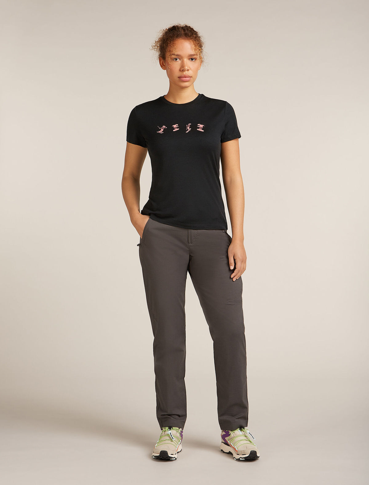 Women's Merino 150 Tech Lite Short Sleeve T-Shirt Snow Day Black - 3