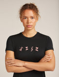 Women's Merino 150 Tech Lite Short Sleeve T-Shirt Snow Day Black - 5