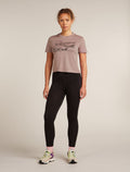 Women's Merino 150 Tech Lite Short Sleeve Crop T-Shirt The Climb Summit - 3