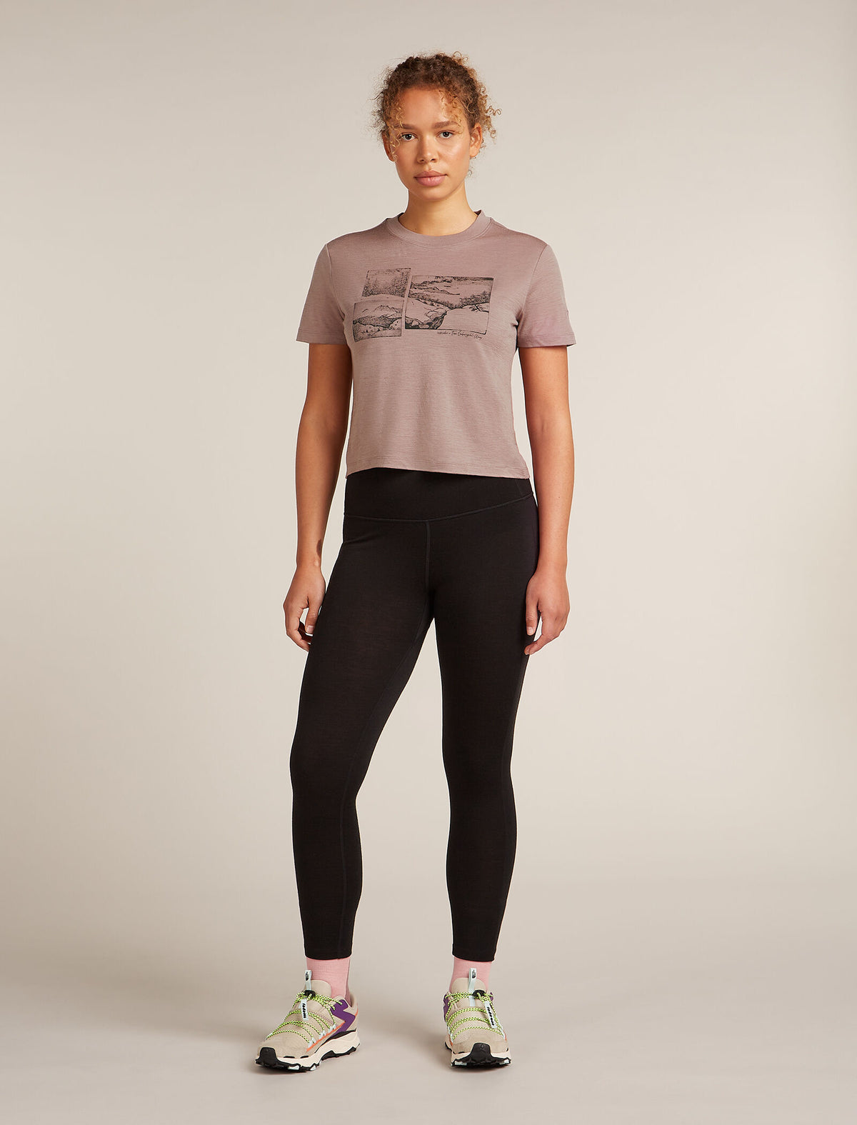 Women's Merino 150 Tech Lite Short Sleeve Crop T-Shirt The Climb Summit - 3