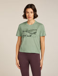 Women's Merino 150 Tech Lite Short Sleeve Crop T-Shirt The Climb Seaglass - 1
