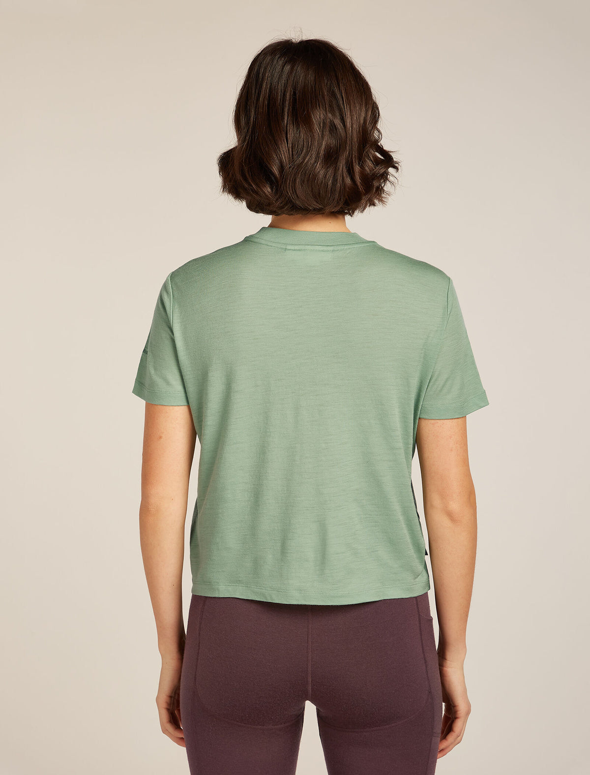 Women's Merino 150 Tech Lite Short Sleeve Crop T-Shirt The Climb Seaglass - 2