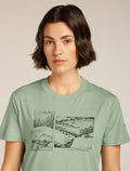 Women's Merino 150 Tech Lite Short Sleeve Crop T-Shirt The Climb Seaglass - 5