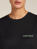 Women's Merino 150 Tech Lite Short Sleeve T-Shirt IB Wordmark Black - 6