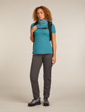 Women's Merino 150 Tech Lite Short Sleeve T-Shirt IB Wordmark Topaz - 4