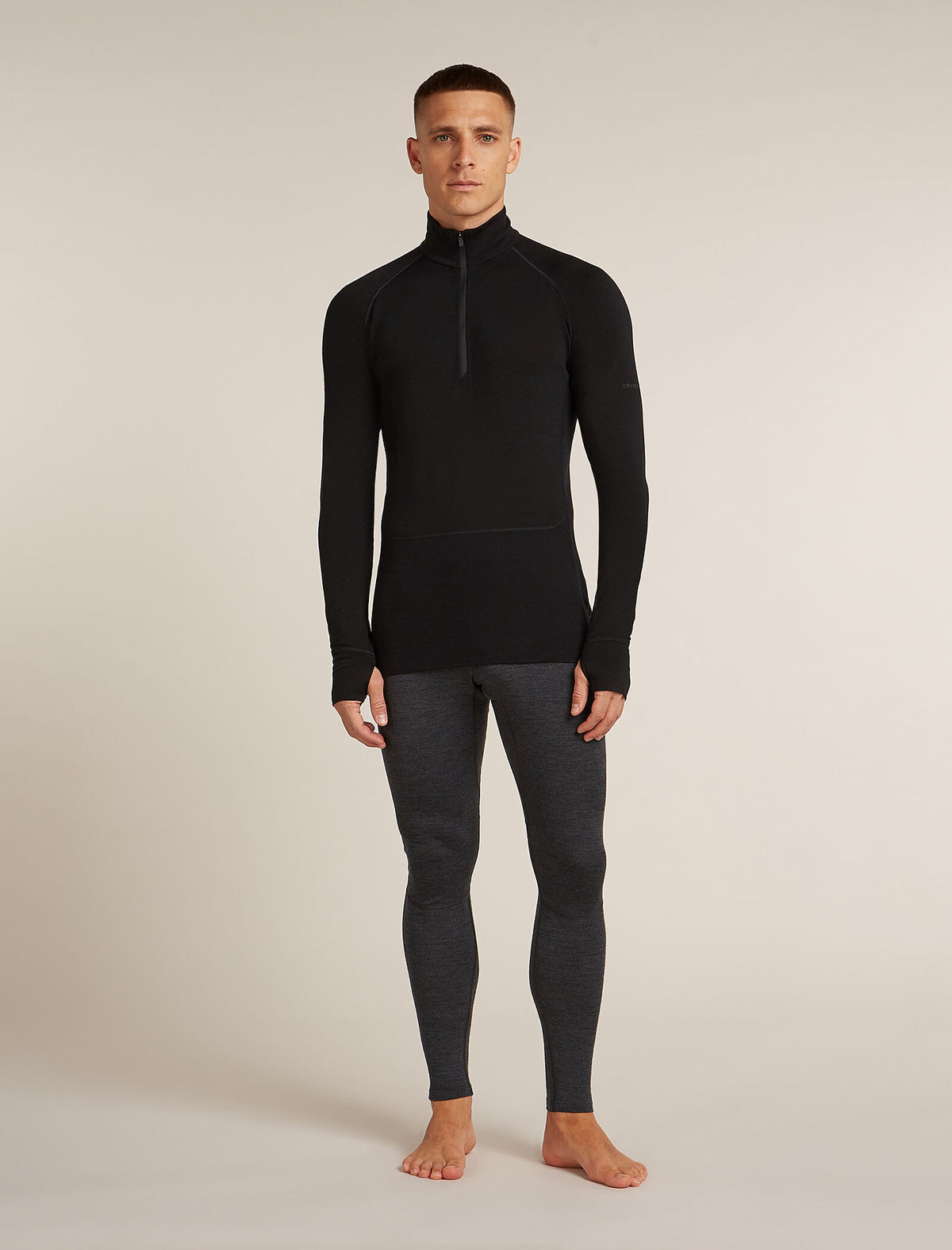 Men's Merino 200 ZoneKnit™ Long Sleeve Half Zip Thermal Top Black - 3