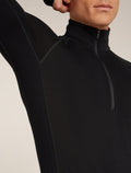 Men's Merino 200 ZoneKnit™ Long Sleeve Half Zip Thermal Top Black - 8