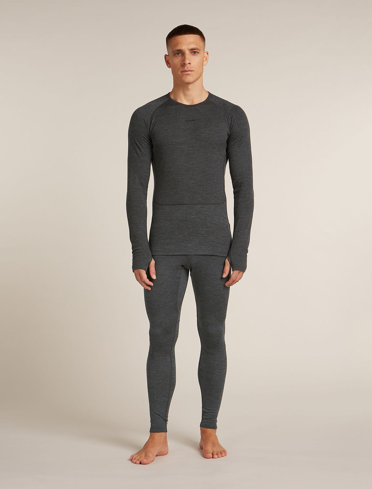 Men's Merino 260 ZoneKnit™ Long Sleeve Crewe Thermal Top Jet Heather - 3