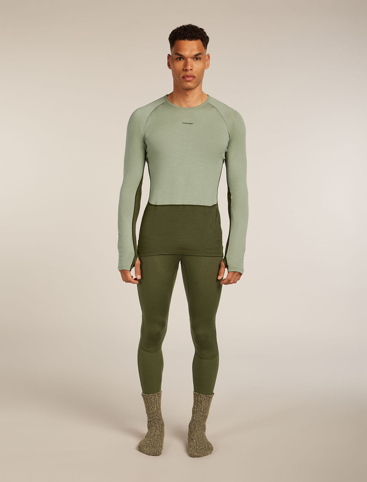 Men's Merino 260 ZoneKnit™ Long Sleeve Crewe Thermal Top Loden/Lichen - 9