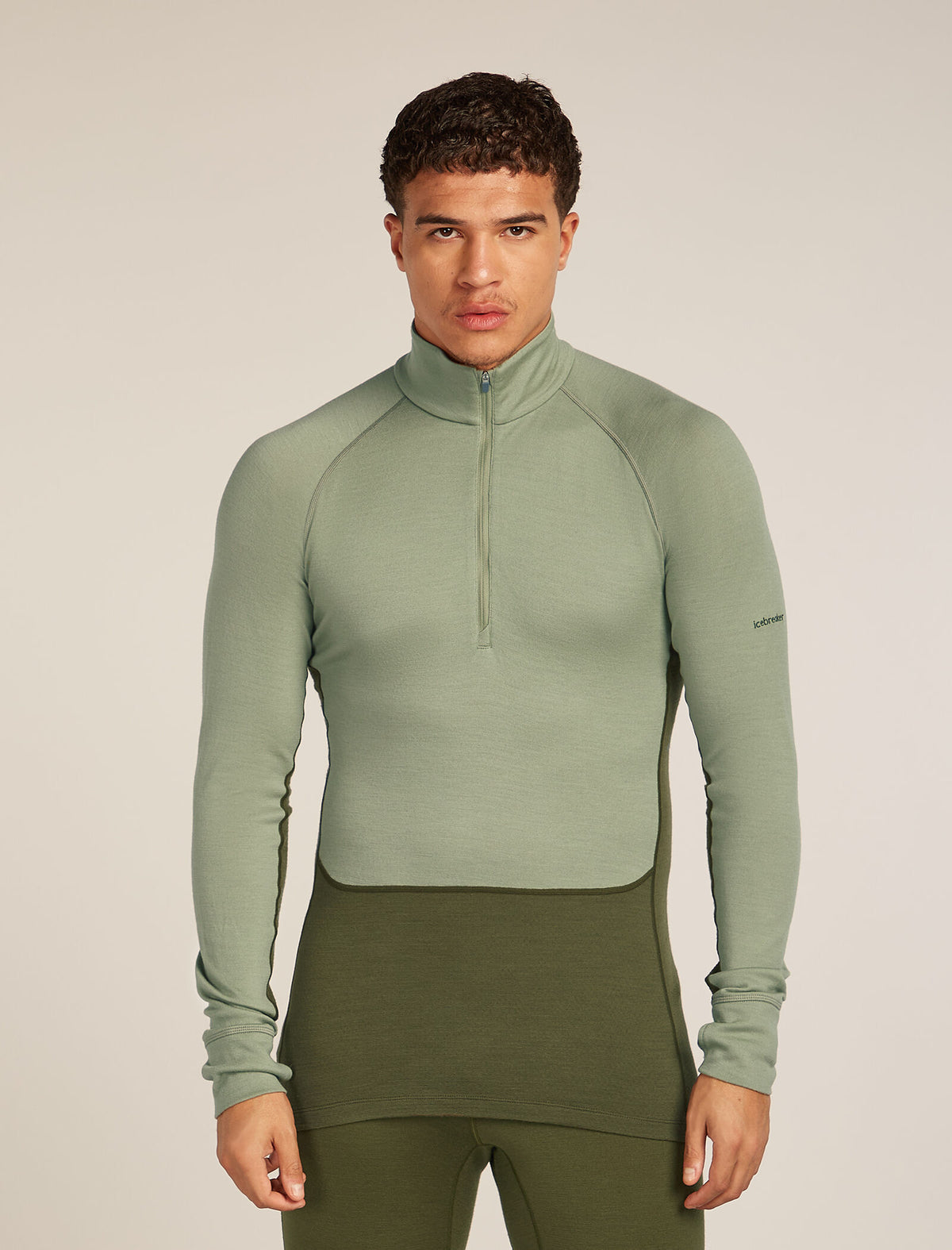 Men's Merino 260 ZoneKnit™ Long Sleeve Half Zip Thermal Top Loden/Lichen - 1