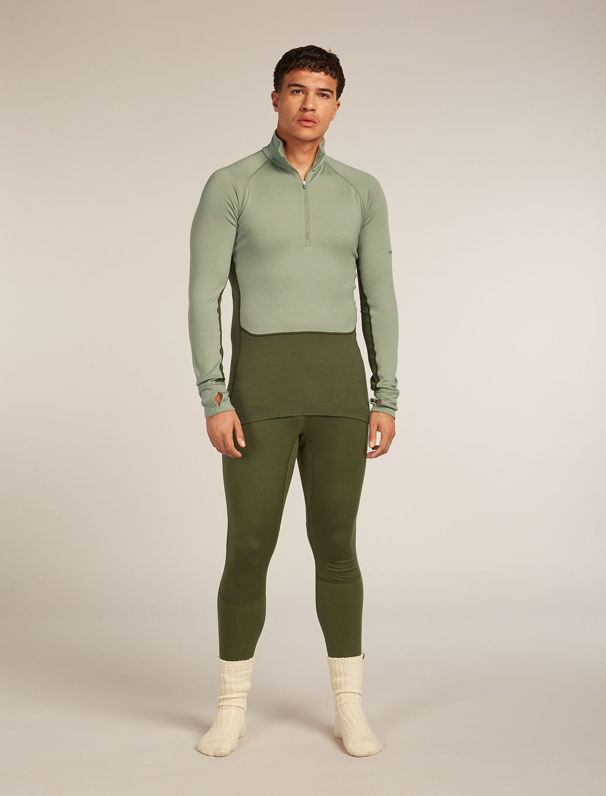 Men's Merino 260 ZoneKnit™ Long Sleeve Half Zip Thermal Top Loden/Lichen - 10