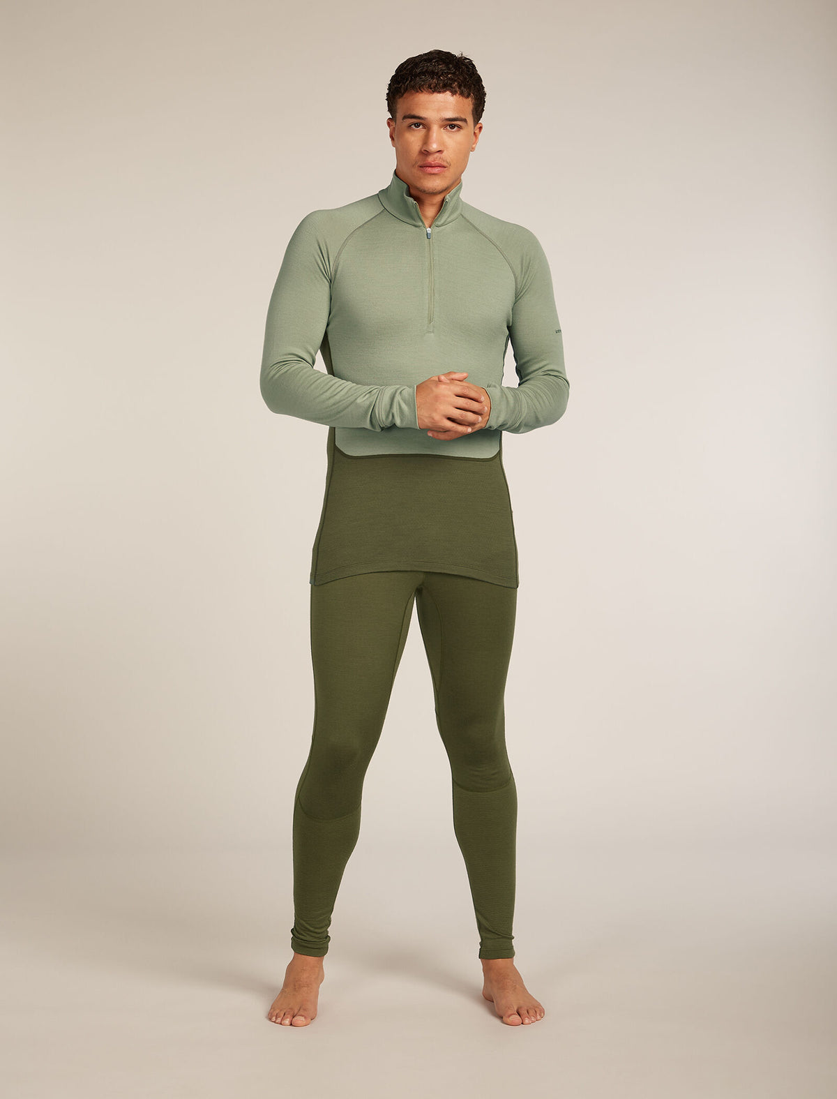 Men's Merino 260 ZoneKnit™ Long Sleeve Half Zip Thermal Top Loden/Lichen - 3