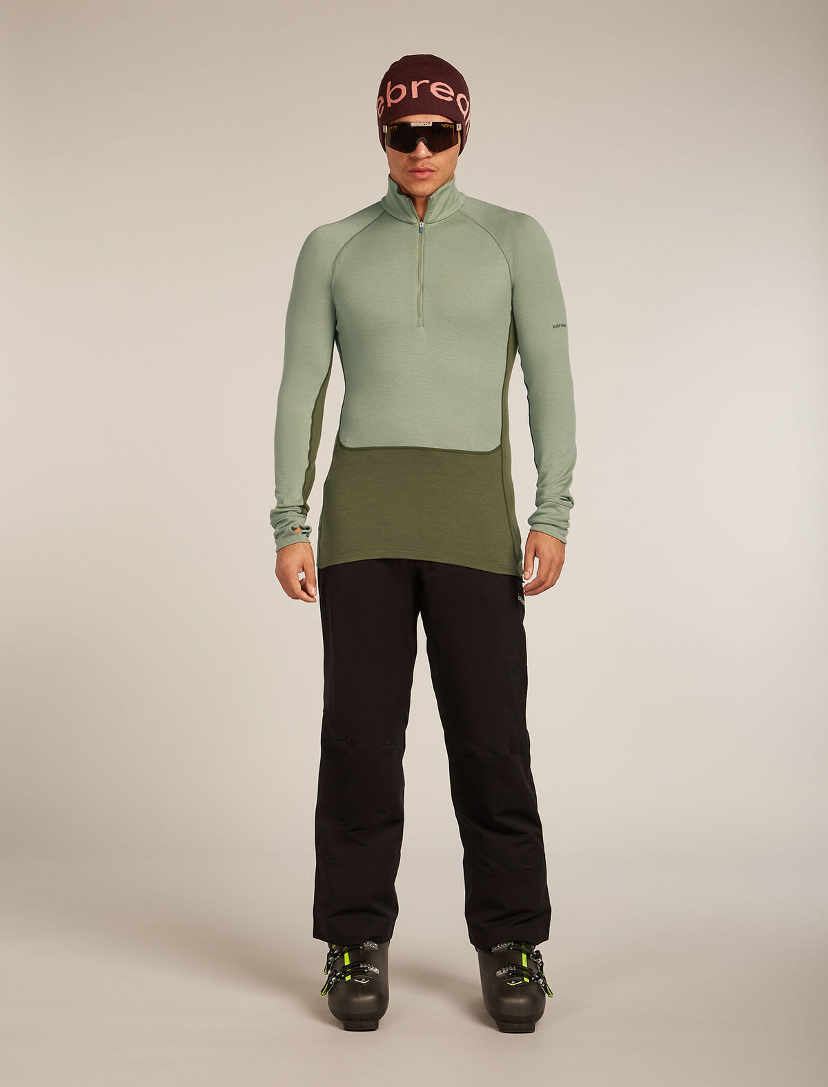 Men's Merino 260 ZoneKnit™ Long Sleeve Half Zip Thermal Top Loden/Lichen - 4