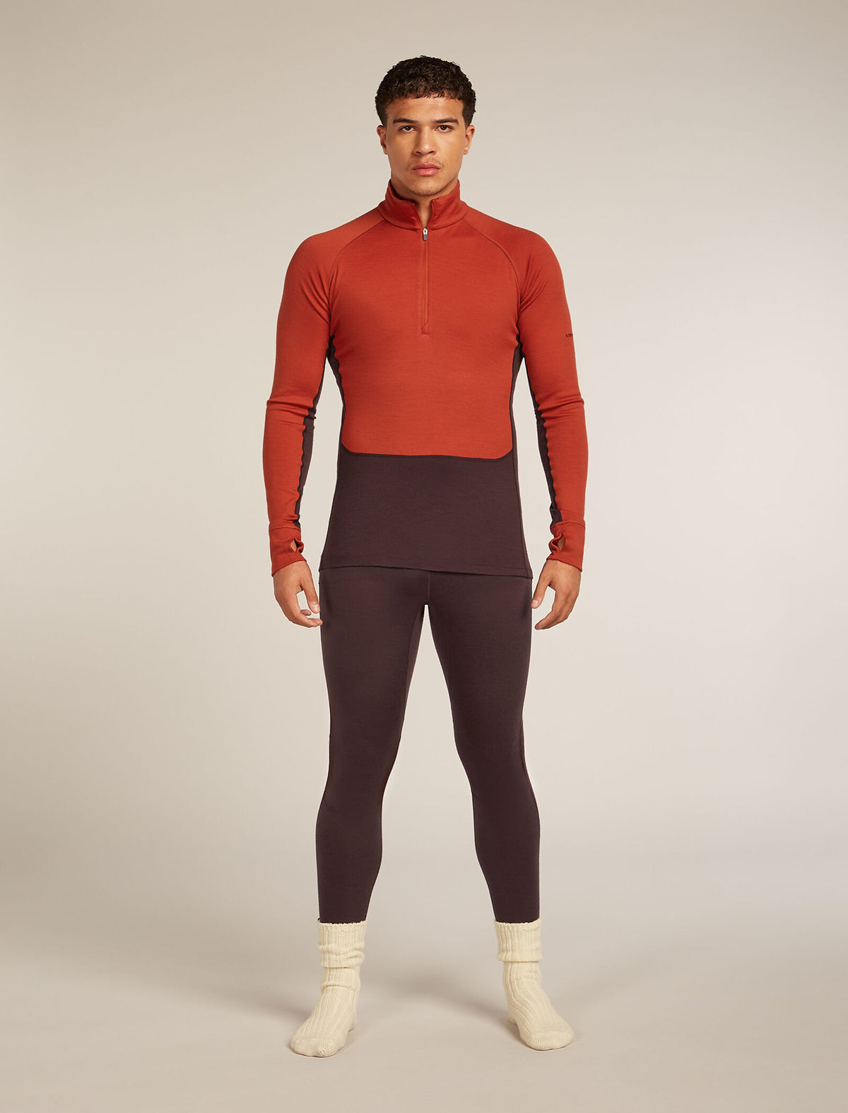 Men's Merino 260 ZoneKnit™ Long Sleeve Half Zip Thermal Top Java/Agate - 10