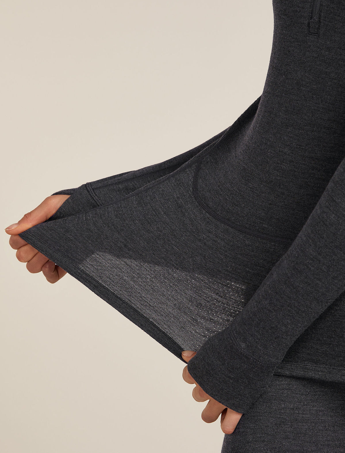 Women's Merino 260 ZoneKnit™ Long Sleeve Half Zip Thermal Top Jet Heather - 10