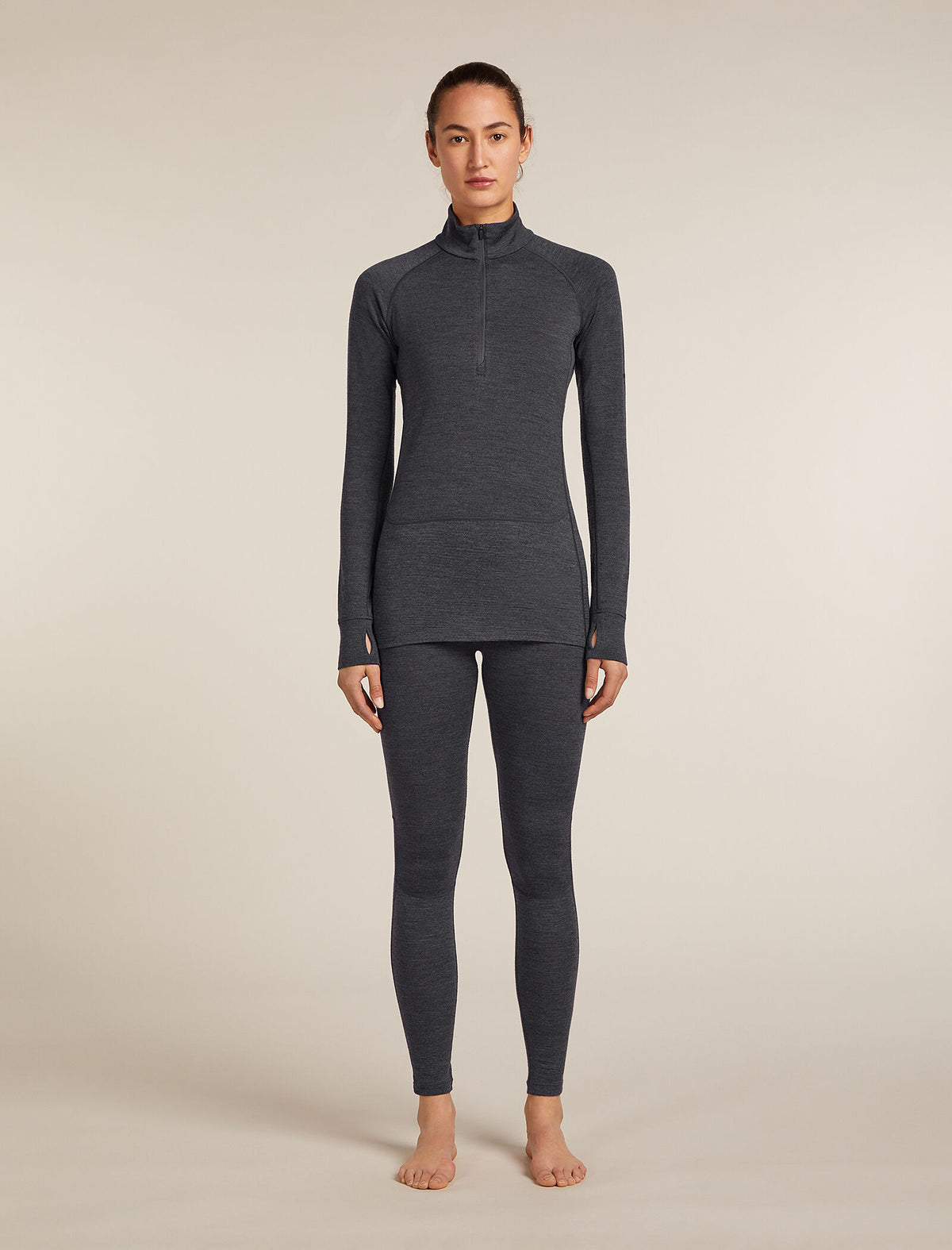 Women's Merino 260 ZoneKnit™ Long Sleeve Half Zip Thermal Top Jet Heather - 3