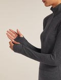 Women's Merino 260 ZoneKnit™ Long Sleeve Half Zip Thermal Top Jet Heather - 6