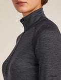 Women's Merino 260 ZoneKnit™ Long Sleeve Half Zip Thermal Top Jet Heather - 7