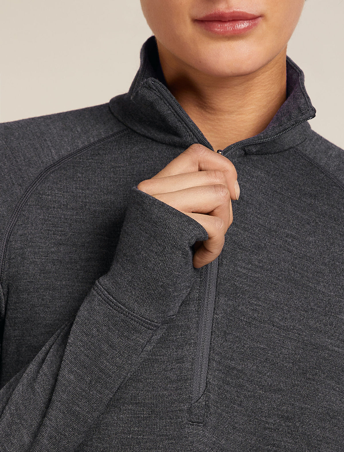 Women's Merino 260 ZoneKnit™ Long Sleeve Half Zip Thermal Top Jet Heather - 8