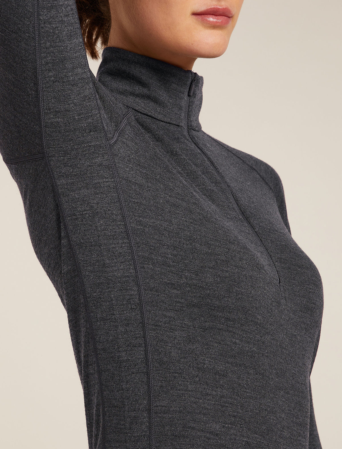 Women's Merino 260 ZoneKnit™ Long Sleeve Half Zip Thermal Top Jet Heather - 9