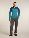 Veste zippée à manches longues Descender RealFleece™ 300 en mélange de mérinos Men's Topaz/Atlantis - 3