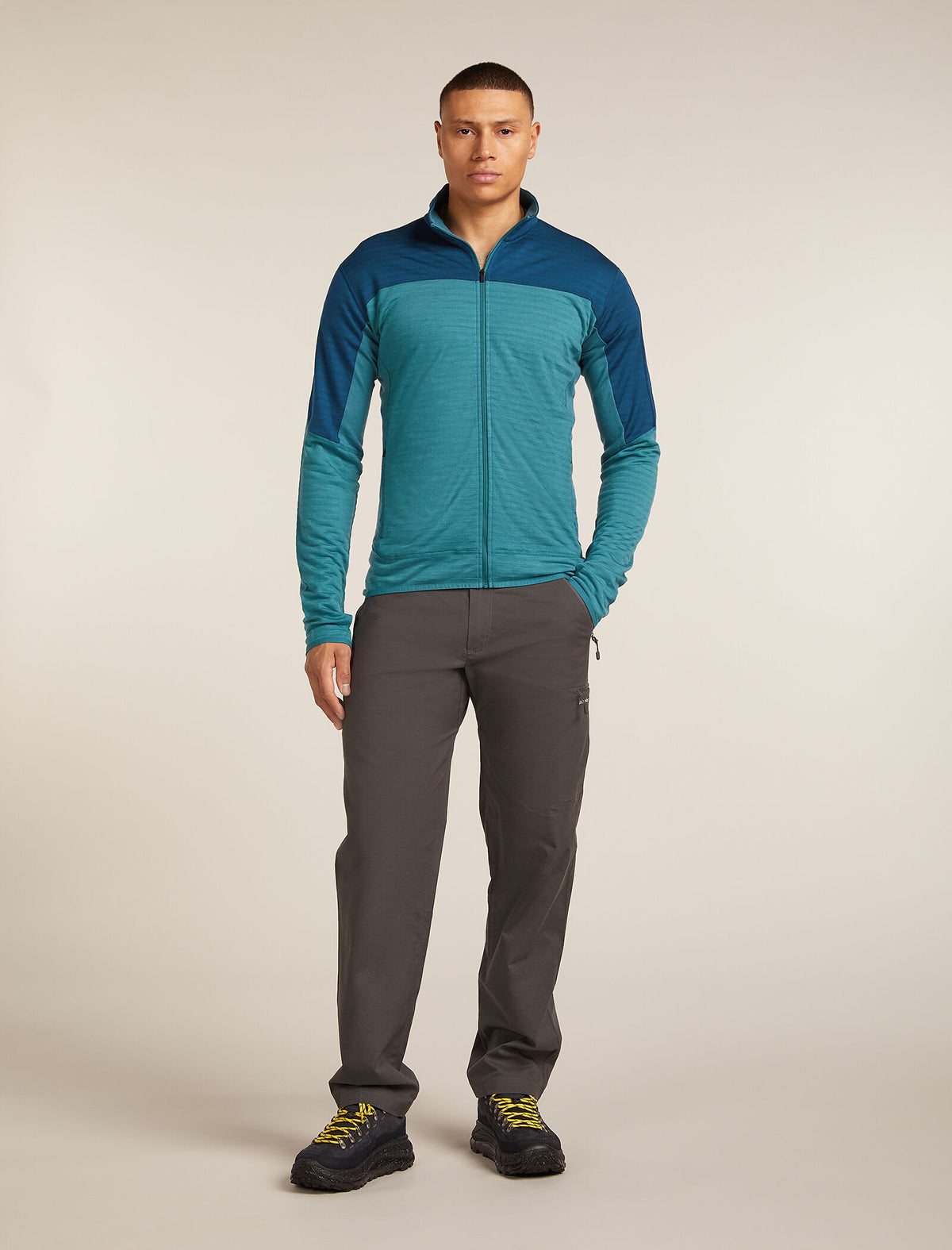 Veste zippée à manches longues Descender RealFleece™ 300 en mélange de mérinos Men's Topaz/Atlantis - 3