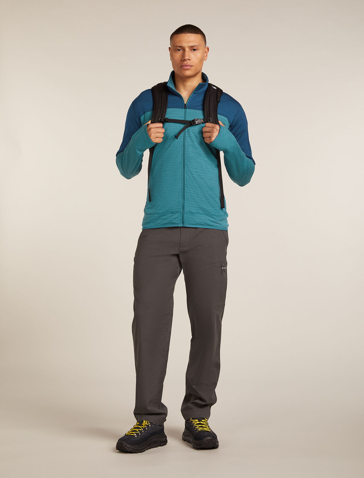 Veste zippée à manches longues Descender RealFleece™ 300 en mélange de mérinos Men's Topaz/Atlantis - 4