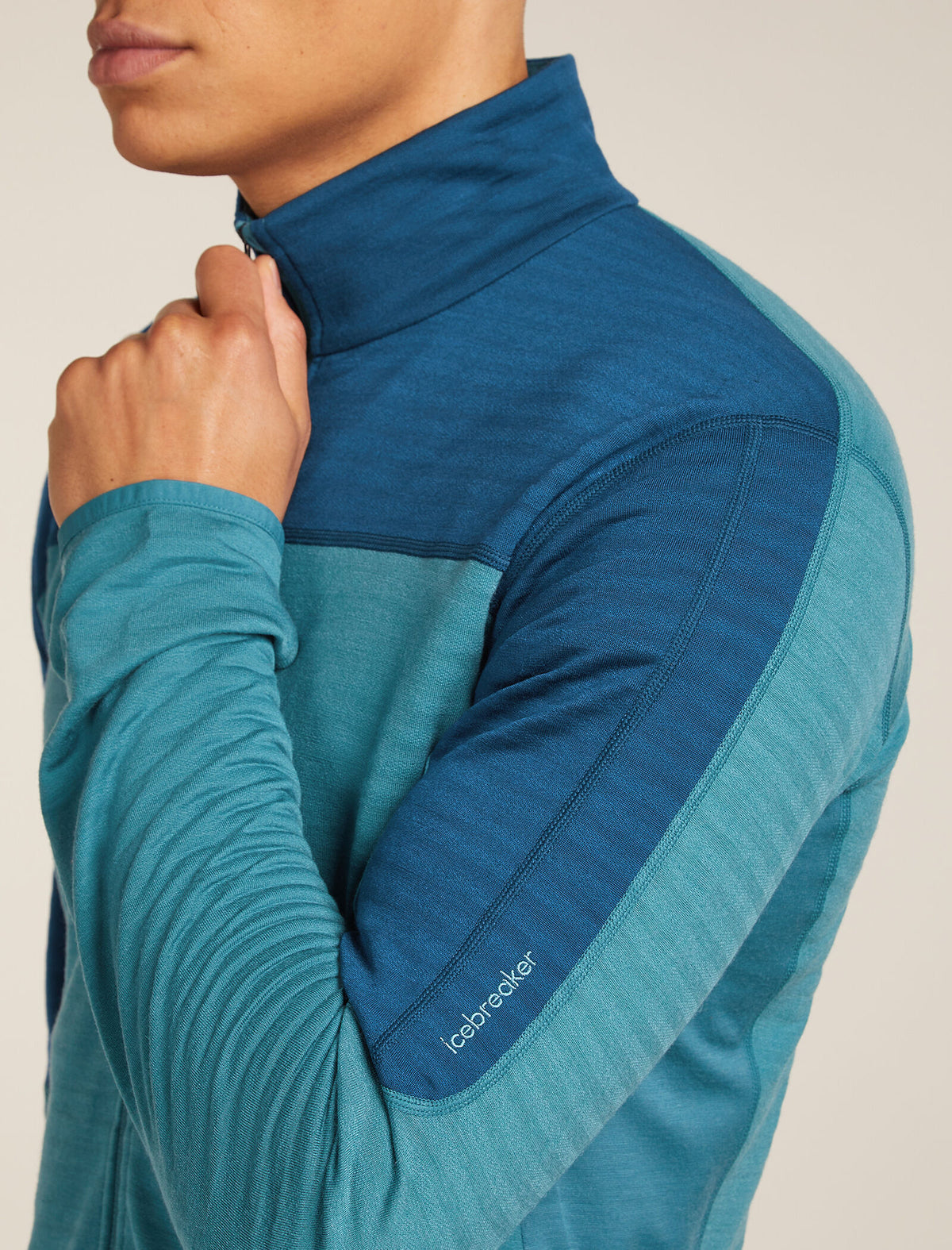 Veste zippée à manches longues Descender RealFleece™ 300 en mélange de mérinos Men's Topaz/Atlantis - 5
