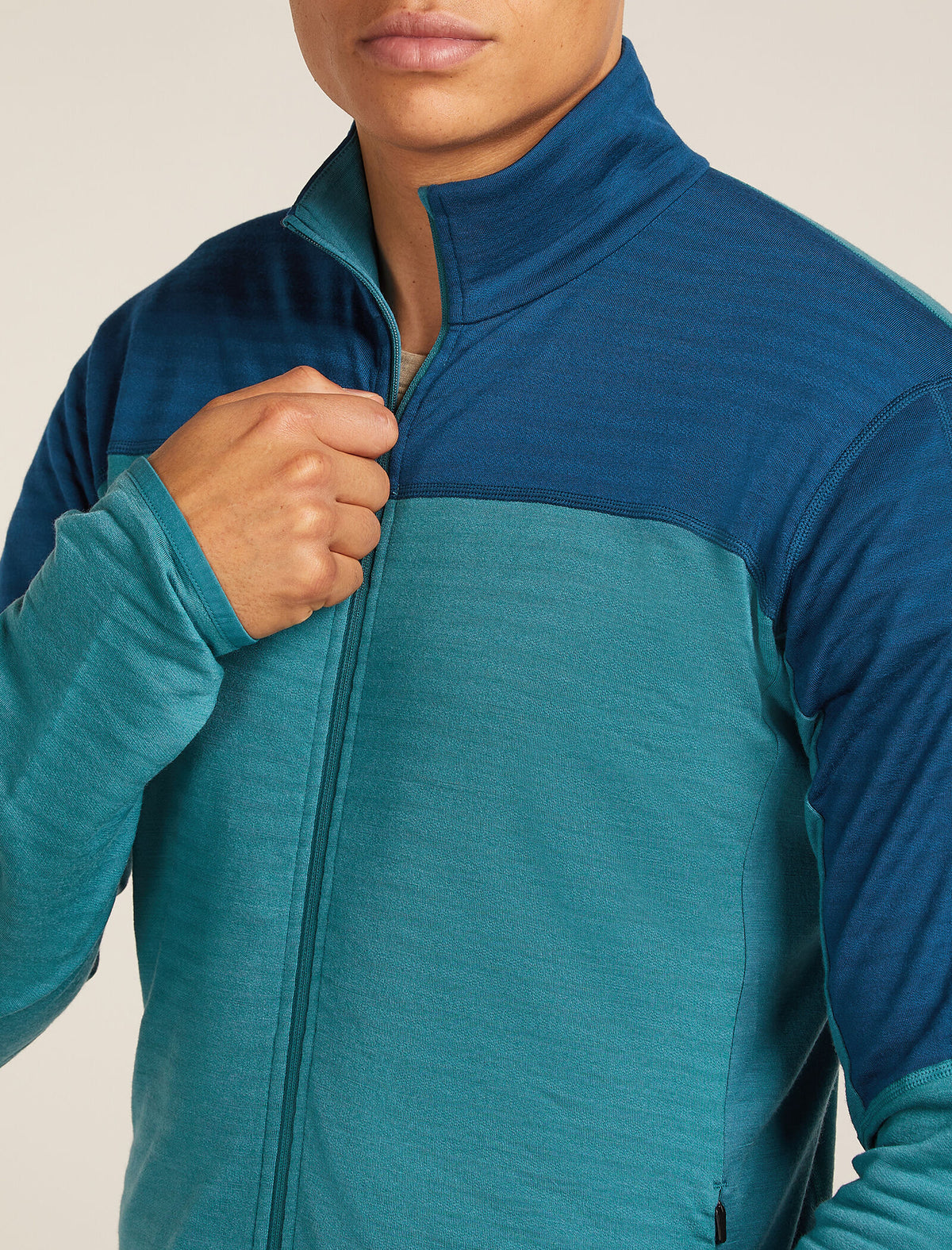 Veste zippée à manches longues Descender RealFleece™ 300 en mélange de mérinos Men's Topaz/Atlantis - 6