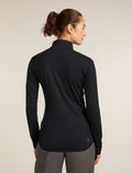 Women's Merino Blend 300 RealFleece™ Descender Long Sleeve Zip Jacket Black - 2