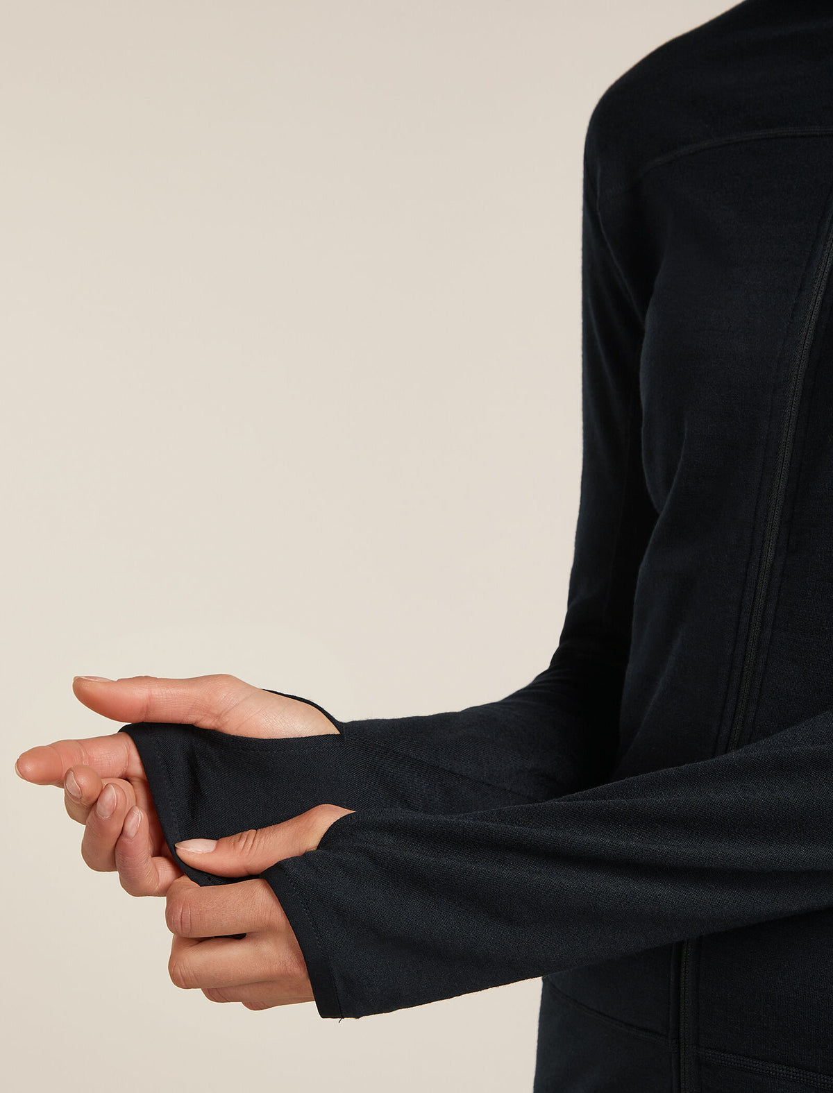 Women's Merino Blend 300 RealFleece™ Descender Long Sleeve Zip Jacket Black - 6