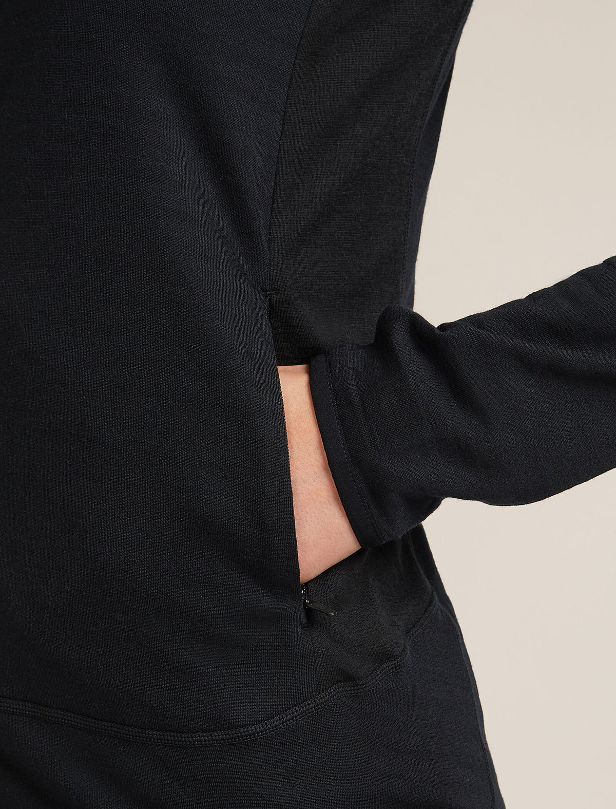 Women's Merino Blend 300 RealFleece™ Descender Long Sleeve Zip Jacket Black - 8