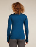 Women's Merino Blend 300 RealFleece™ Descender Long Sleeve Zip Jacket Atlantis - 2
