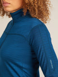 Women's Merino Blend 300 RealFleece™ Descender Long Sleeve Zip Jacket Atlantis - 5