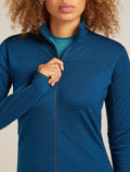 Women's Merino Blend 300 RealFleece™ Descender Long Sleeve Zip Jacket Atlantis - 7
