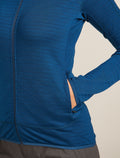 Women's Merino Blend 300 RealFleece™ Descender Long Sleeve Zip Jacket Atlantis - 8