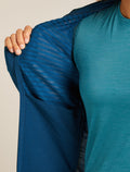 Women's Merino Blend 300 RealFleece™ Descender Long Sleeve Zip Jacket Atlantis - 9