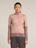 Women's Merino Blend 300 RealFleece™ Descender Long Sleeve Zip Jacket Summit/Blush - 1