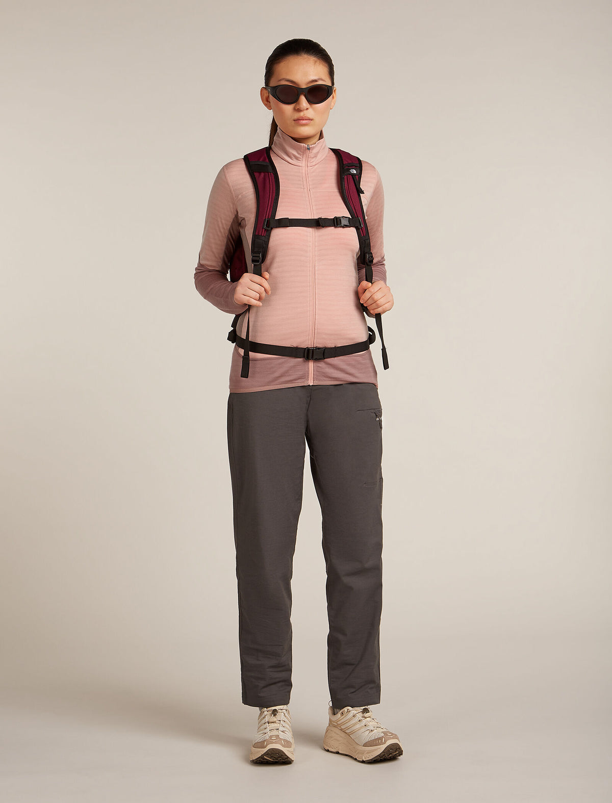 Women's Merino Blend 300 RealFleece™ Descender Long Sleeve Zip Jacket Summit/Blush - 4