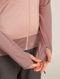 Women's Merino Blend 300 RealFleece™ Descender Long Sleeve Zip Jacket Summit/Blush - 6